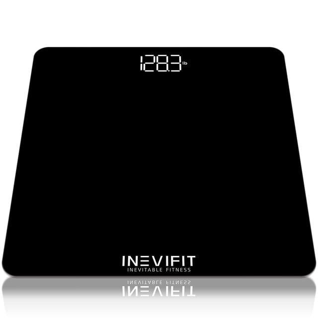 Báscula de baño INEVIFIT, báscula corporal digital de alta precisión. Mide hasta 181 kg. Incluye pilas.