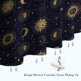 thumbnail image 6 of Dark Blue Celestial Body Pattern Shower Curtain 36"x72" ,Bathroom Decorative Shower Curtains Set with 12 Hooks,Modern Waterproof Washable Shower Curtain, 6 of 6