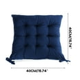 thumbnail image 3 of 2Pcs/Pack Chair Seat Cushion Pads 15.7'' Nonslip Soft Thick Square Plush Velvet Fabric Sit Mat Buttocks Sofa Cushion Pillow with Sling for Dining Chairs, Office Chairs Indoor Garden Patio Home Kitchen, 3 of 10