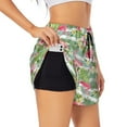 thumbnail image 2 of Haiem Tropical Flamingo Women's 2 in 1 Running Shorts - Lightweight Athletic Workout Gym Yoga Breathable Sports Shorts Liner with Phone Pockets-Medium, 2 of 9