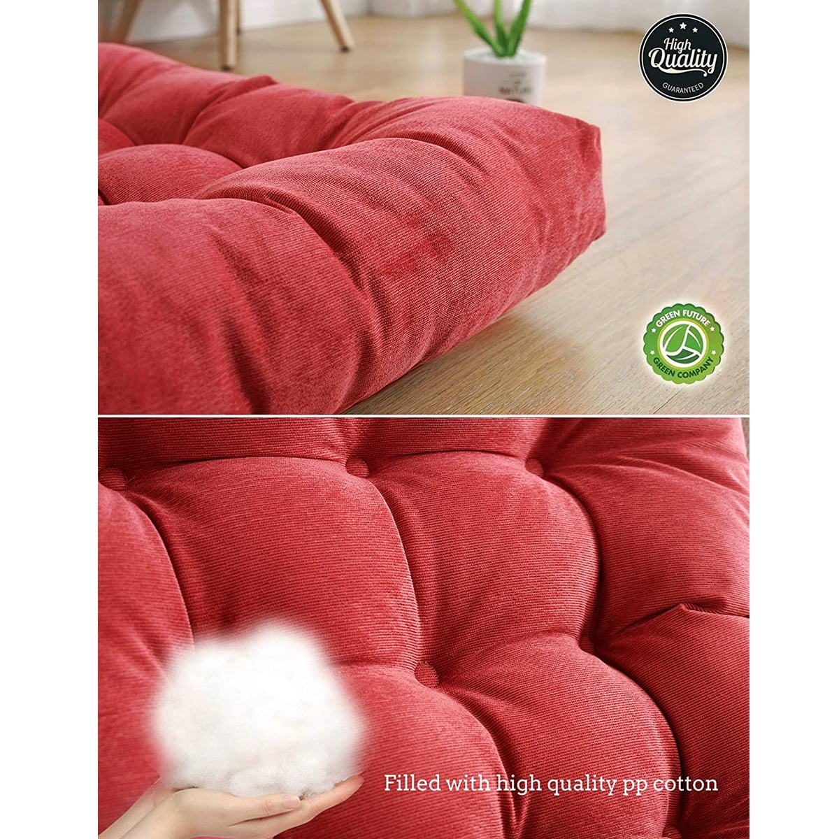 Novashion 22 Inch Square Floor Pillow, Meditation Pillow Solid