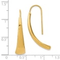 thumbnail image 2 of FJC Finejewelers 14 kt Yellow Gold Dangle Polished Wire Hollow Earrings 32 x 6 mm, 2 of 6