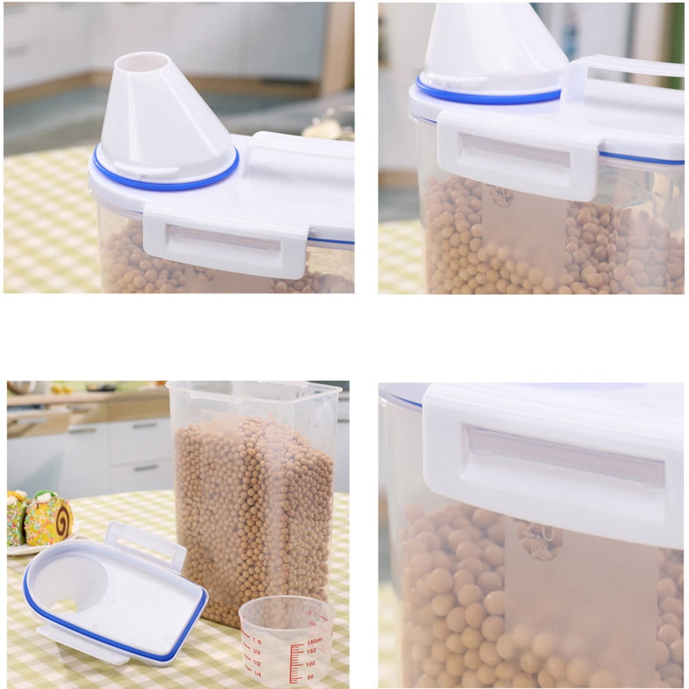 Clearance! Hilingoto Food Storage, Rice Container Box Storage 2L Cereal Food Dispenser Grain Nice Plastic Kitchen Kitchen，Dining and Bar