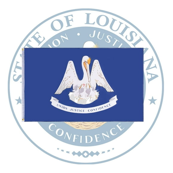 FLAGBURG Louisiana State Flag 5x8 FT, Large LA Flags with 1ply Printed Vivid Color and Fade Proof, State of Louisiana flag with Brass Grommets