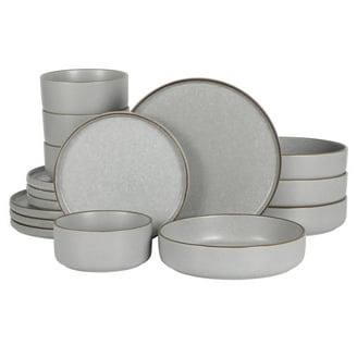 Gibson Elite Matisse 16-Piece Dinnerware Set, Taupe, Stoneware