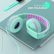 Kids Headphones for School, Seenda Lightweight Foldable On-Ear Headphones with Microphone