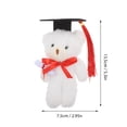 thumbnail image 4 of Mini osos de graduación, osos de peluche, osos de peluche con birrete, oso de juguete para fiesta de graduación, regalos de escuela secundaria y universidad, color blanco, 4 of 8