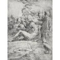 thumbnail image 2 of Parmigianino 15x18 Black Ornate Wood Framed Double Matted Museum Art Print Titled - The Entombment (1529-1530), 2 of 5
