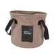 thumbnail image 2 of Cubo plegable de 10 l, resistente a altas temperaturas, portátil, con asa, para camping, pesca, picnic, color arena., 2 of 14