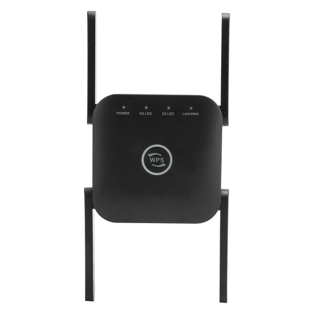 Repetidor de senal Wifi inalambrico Amplificador de rango Extensor Suministros informaticos CA 110 240 V Enchufe britanico negro Bodega Aurrera en linea