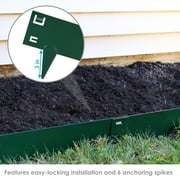 Sunnydaze 7 x 42 Green Steel Landscape Edging Border (5 Pack)