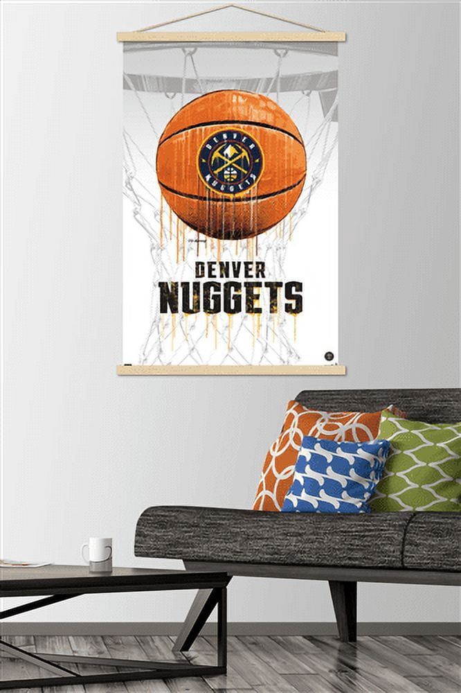 NBA Denver Nuggets - Drip Basketball 21 Wall Poster with Magnetic Frame, 22.375" x 34"