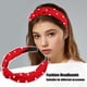 thumbnail image 2 of Diadema de Satén Anudado Perla Unique Bargains Rojo 1.1 Pulgadas Ancho, 2 of 7