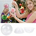thumbnail image 4 of Taicans Hanging Clear Plastic Fillable Ornaments 5 Pack - Refillable Christmas Ornament Balls for DIY Crafts,Shatterproof & Reusable Holiday Decorations,5-Piece Clear Plastic Ball Kit, 4 of 7