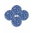 thumbnail image 7 of 15 Inch Round Placemats Set of 4, Blue Christmas Non Slip Heat Insulation PP Table Mats, Snowflakes Xmas Winter Vintage New Year Washable Place Mats for Kitchen Dining Party Table Decor, 7 of 7