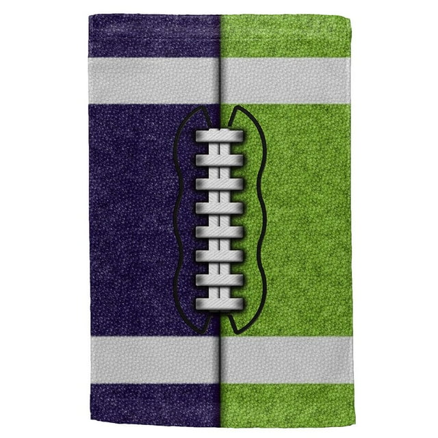 Serviette de Sport Équipe de Football Fantasy Marine et Vert Électrique Partout