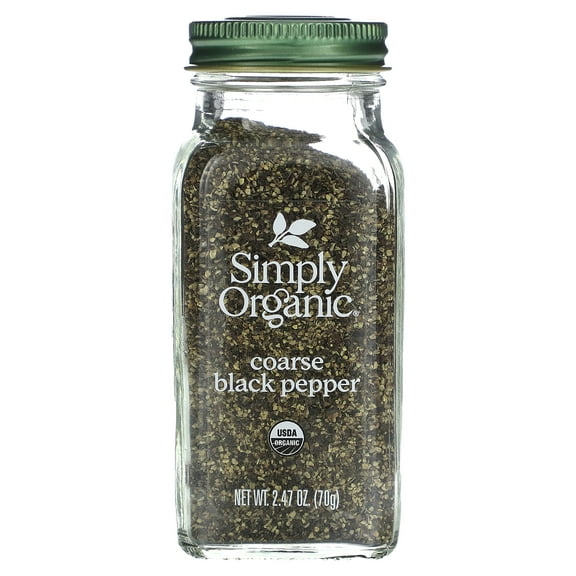 Simply Organic Coarse Ground Black Pepper Certified Organic, 2.47 Oz