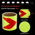 thumbnail image 3 of Unique Bargains Reflective Tape, 4' x 16 FT Arrow Waterproof Adhesive Safety Tape, Fluorescent Yellow Red, 3 of 6