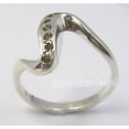 thumbnail image 2 of 925 Solid Silver Collectible Emerald Multistone Retro Style Cast Ring Size 9, 2 of 3