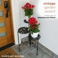 thumbnail image 5 of Alpine Corporation Metal 3-Tier Bird and Leaf Plant Stand, 23 Inch Tall, 5 of 14