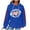 Blue, variant on Hoodies for Womens Knit Waffle Tops 2026 Fall Clothes Fashion Rugby Printing Hooded Sweatshirts Long Sleeve Raglan Sweater Pullover Jacket with Pocket Winter Outwears