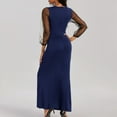 thumbnail image 2 of Ladies' Elegant And Vintage Sequin And Mesh Long Sleeve Flowing Wrap Dress For Evening Parties, 2 of 2