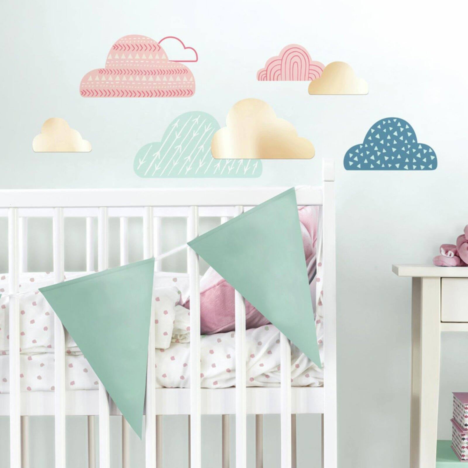 Wild And Free Cloud Peel And Stick Wall Decals With Mirrors