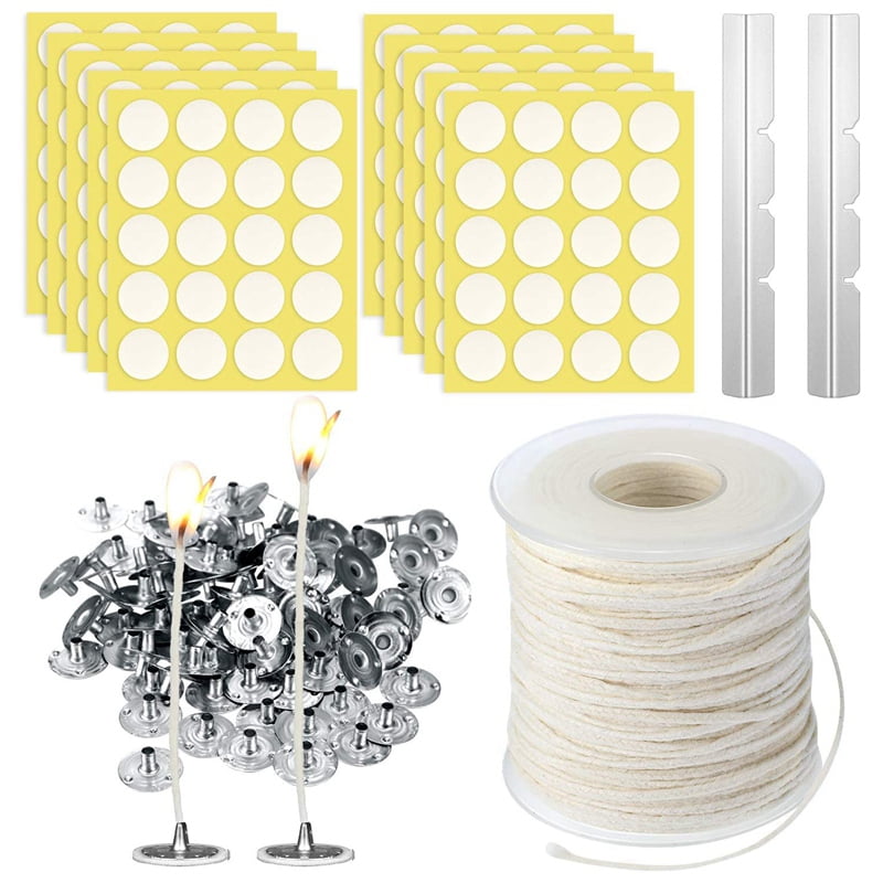 Candle Making Kit,Braided Wick,Wick Sustainer Tabs,Wick Stickers,Candle