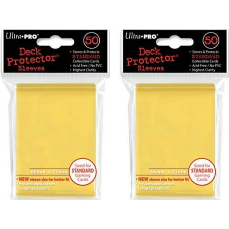 (100x) Yellow Deck Protectors Sleeves Standard MTG Colors, Quantity: 100 By Ultra
