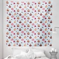 thumbnail image 1 of Cupcake Tapestry, Valentines Lovers Muffins with Romantic Roses Cherry on Polka Dot Retro Background, Fabric Wall Hanging Decor for Bedroom Living Room Dorm, 5 Sizes, Multicolor, by Ambesonne, 1 of 1
