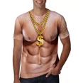 thumbnail image 2 of Camiseta con estampado 3D de músculos divertidos de verano, camiseta informal súper grande personalizada para hombres y mujeres, ropa de calle de moda Neutr, 2 of 5