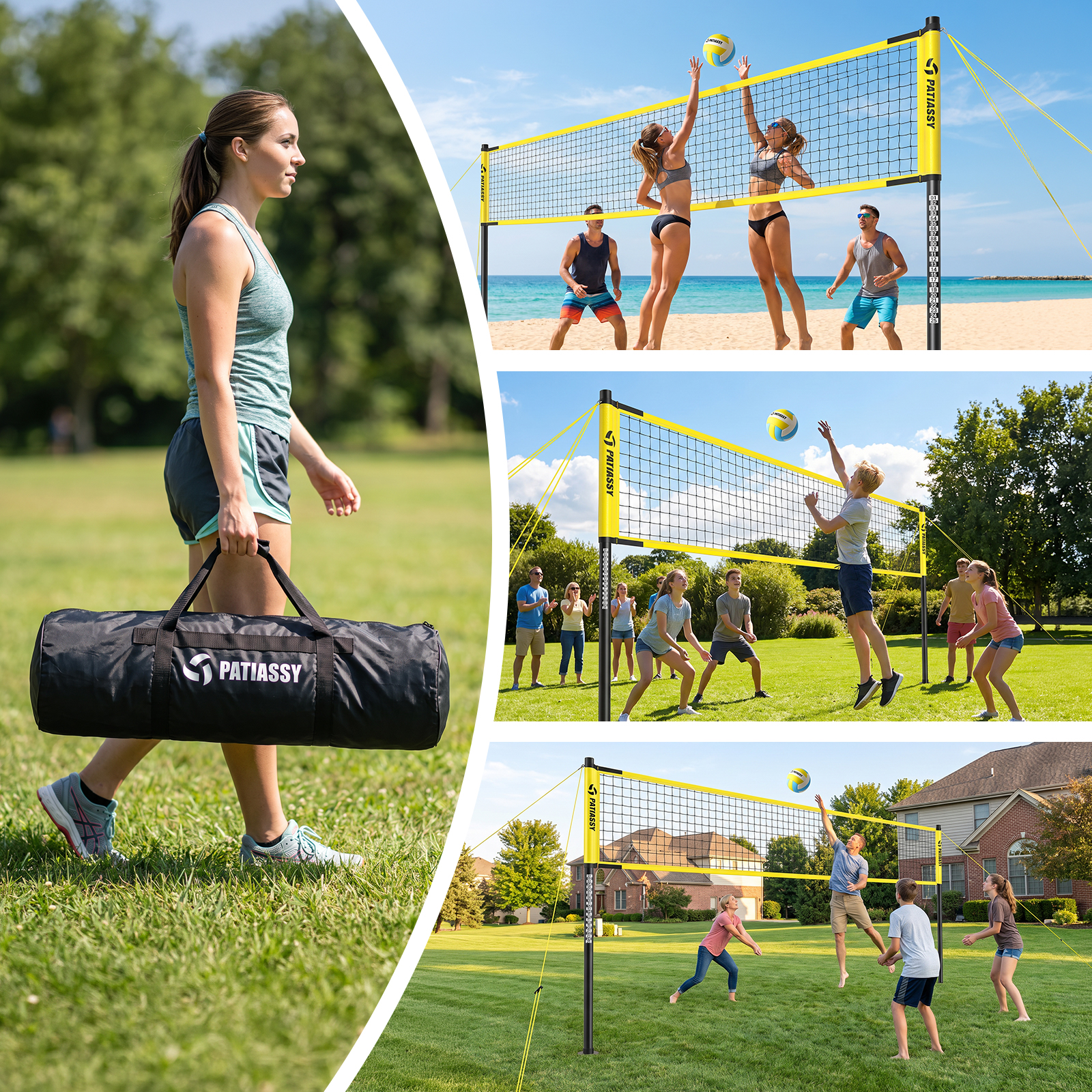Patiassy 32ft Regulation Volleyball Net System photo 7