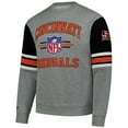 thumbnail image 2 of Men's Mitchell & Ness Heather Gray Cincinnati Bengals All Over 4.0 Vintage Logo Pullover Sweatshirt, 2 of 3