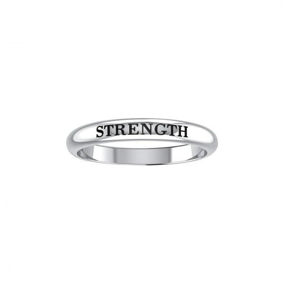 Strength 925 Sterling Silver Ring Fine Empowering Words Inspirational Jewelry