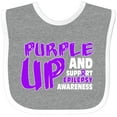 thumbnail image 3 of Inktastic Purple Up Epilepsy Boys or Girls Baby Bib, 3 of 4
