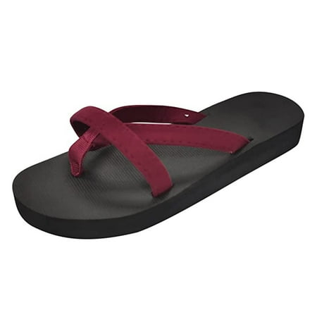 

Casual Beach Slip On Slippers Supportive Strappy Sandals for Valentine s Day Christmas Gift 40 Red