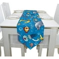 thumbnail image 4 of Coolnut 13"x70" Table Runner, Undersea Creatures Dolphins Washable Table Cloth Runner for Holiday Home Wedding Table Top Decoration, 4 of 5