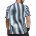 thumbnail image 2 of T Shirt For Men Nautical Navy Blue Running Stripes Trendy Cool Men Classic Tee Shirt Beach Short Sle, 2 of 6