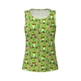 thumbnail image 3 of Picia Cute Green Frog Pattern Women's Workout Tank Top,Breathable Activewear,Slim Fit Athletic Top,Versatile Workout Moisture-wicking top-XX-Large, 3 of 9