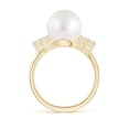 thumbnail image 2 of ANGARA South Sea Cultured Pearl Bypass Ring with Diamond Trio in 14K Yellow Gold for Women | June Birthstone, Birthday, Anniversary, Jewelry Gift for Women | Pearl Ring, 2 of 8