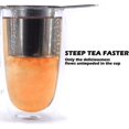 thumbnail image 3 of Colador de té, cafetera de té suelto, dispositivo de té suelto de malla ultrafina, diseño de mango plegable, con tapa 2, 3 of 5