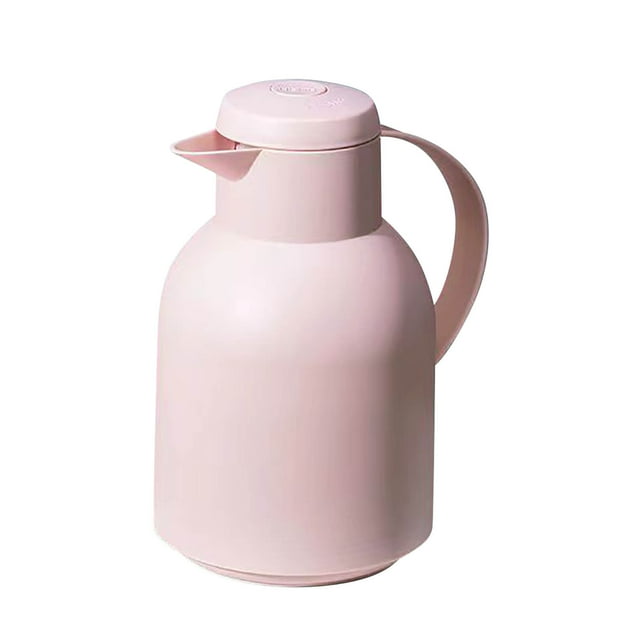 Wdhugt Home Large Capacity Hot Kettle Office Portable Glass Insulated Pot Teapot 1 Liter Smooth Finish Pink Plastic Pink