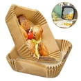 thumbnail image 2 of 100x Square Air Fryer Disposable Paper Liner Non-stick Waterproof Baking Cooking, 2 of 5