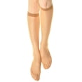 thumbnail image 2 of Angelina Sheer Support Nylon Spandex Knee-High Stockings (6-Pairs), 2 of 3
