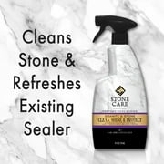 Stone Care International Granite Cleaner, Polish, and Sealer - 24 Ounce - Cleans Polishes and Seals Stone Granite Quartz Marble Limestone Travertine Slate Surfaces