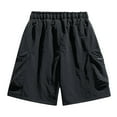 thumbnail image 3 of Youmylove Mens Athletic Shorts Cargo Shorts Men's Summer Ice Silk Loose Trend Casual Sports Comfy Work Shorts, 3 of 4