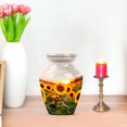 thumbnail image 7 of JAGASY Sunflower Urn for Siblings, White Small Keepsake Urns for Human Ashes, Sunset Sunflower Field Decorative Urns for Sister, Miniature Cremation Urn for Brother, (3 Inch), 7 of 7