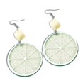 thumbnail image 1 of Pendientes de acrílico con forma de limón y dijes de frutas para niñas ------Código de producto 83666, 1 of 4