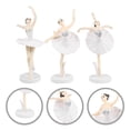 thumbnail image 3 of 3 elegantes figuras de bailarina de ballet, escultura de bailarina, adorno para el hogar, decoración de pasteles de escritorio, regalo de cumpleaños para festivales (blanco), 3 of 5