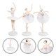 thumbnail image 2 of 3 elegantes figuras de bailarina de ballet, escultura de bailarina, adorno para el hogar, decoración de pasteles de escritorio, regalo de cumpleaños para festivales (blanco), 2 of 5
